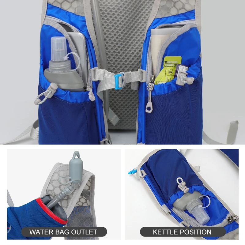 Outdoor Trail Running 5L Ultralight Backpack Hydration Jogging Vest Men Breathable Marathon Bicycle Bag Fitness Running Bag