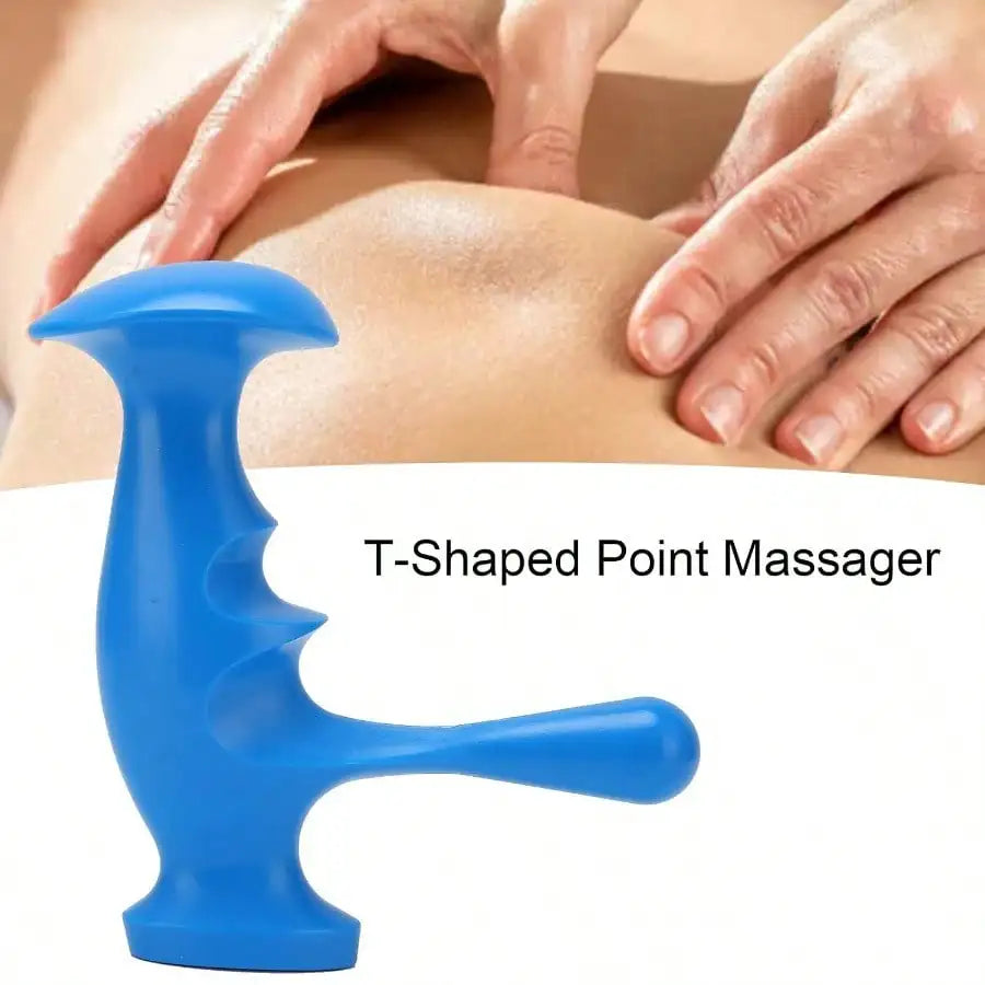 T-Shaped Trigger Point Massager – Nylon Massage Tool for Neck, Shoulder & Back, Deep Tissue Muscle Pressure Relief Tool