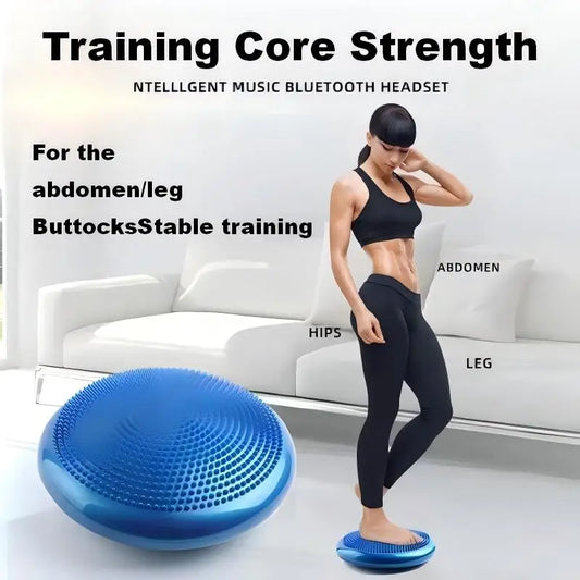 PVC Inflatable Yoga Balance Mat Thickened Anti-Burst Massage Cushion Soft Tread Ankle Rehabilitation Pad for Rehabilitation Trai