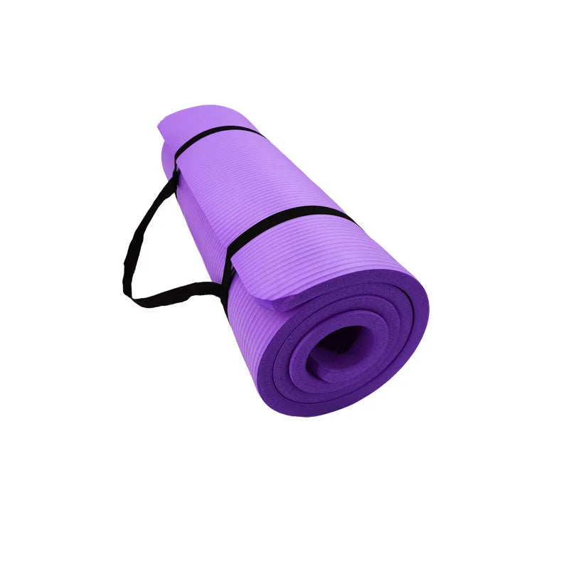 Fitness NBR Yoga Mat Horizontal Eidth 183*61*1CM Multifunctional Solid Color Exercise Mat Super Rebound Soft Non-slip Yoga Mat