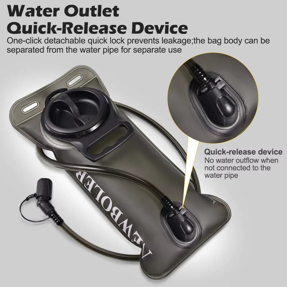 Water Bladder Hydration Backpack 1.5L 2L 3L Large Capacity PEVA Water Bag Reservoir For Run Cycling Hydration Water Storage Bag