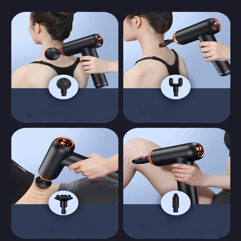 99 Levels Multifunctional Fascia Gun Massager Instrument Portable Electric Vibrating Muscle Relaxation Tool for Sports and Fitness Recovery