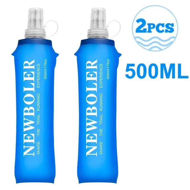 750ML Water Bottle TPU Folding Soft Flask Sport Water Bottle Water Bag Collapsible Water Bottle Running Camping Hiking