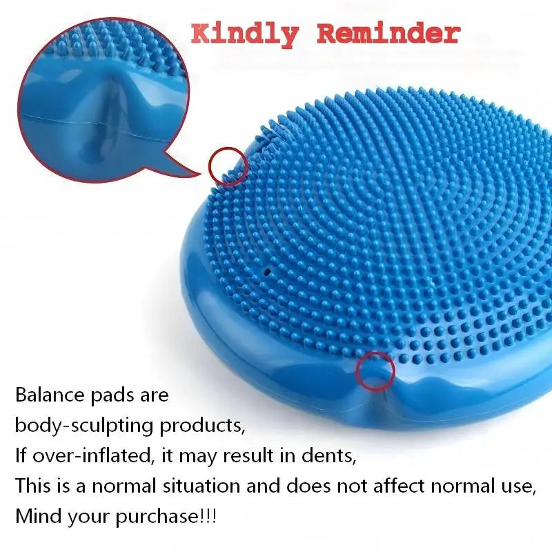 PVC Inflatable Yoga Balance Mat Thickened Anti-Burst Massage Cushion Soft Tread Ankle Rehabilitation Pad for Rehabilitation Trai