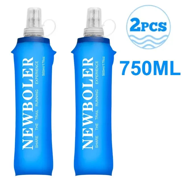 750ML Water Bottle TPU Folding Soft Flask Sport Water Bottle Water Bag Collapsible Water Bottle Running Camping Hiking