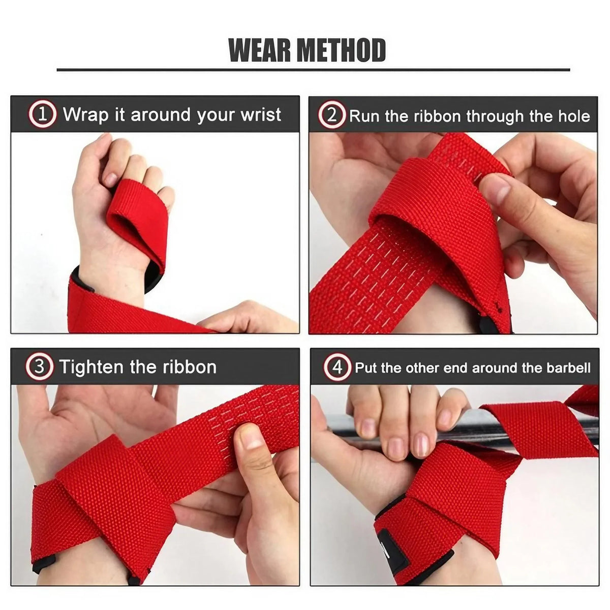 Lifting Straps Wrist Support 5MM Neoprene Padded Weightlifting Grips Anti-Slip Silicone Gym Training Accessories Deadlift Straps Heavy-Duty Double Stitching Fitness Gear For Powerlifting Workout Injury Prevention Universal Eq