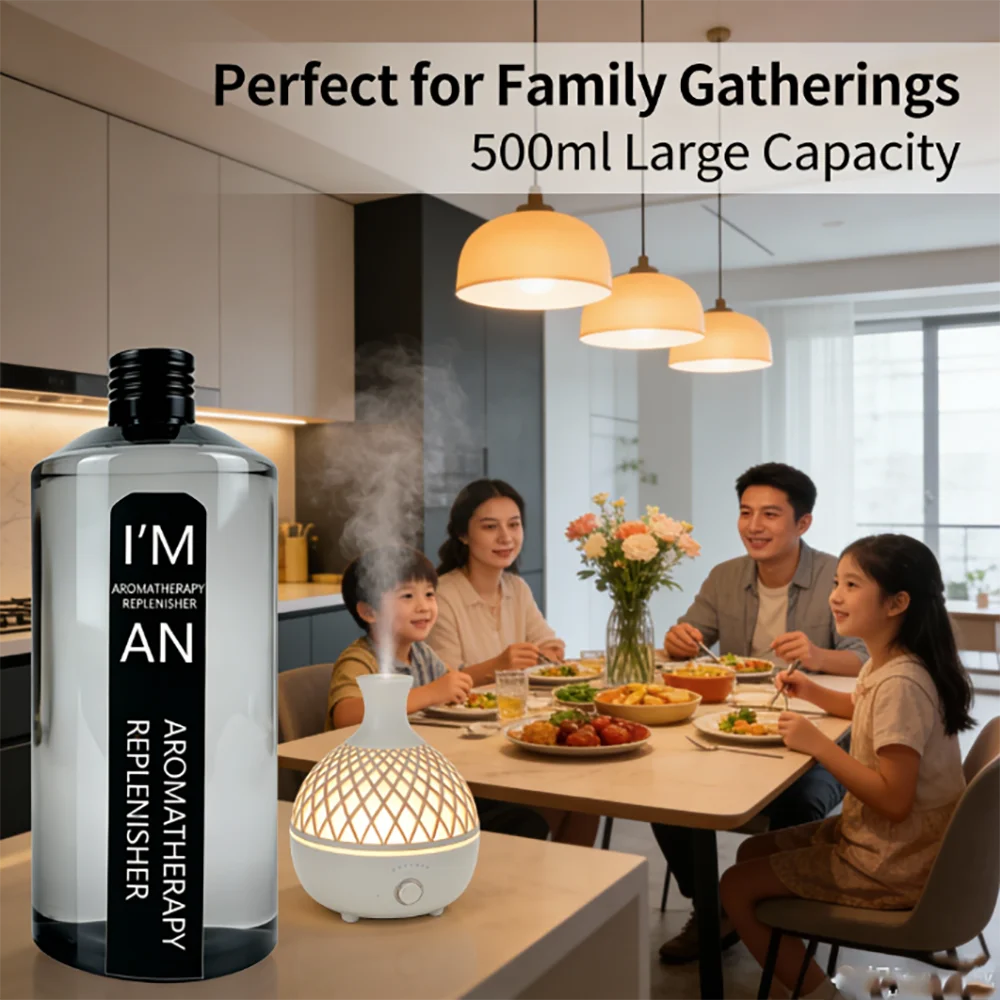 500ML Premium Hotel-Style Fragrance Oil – Fireless Aromatherapy Replenisher for Home & Hotel Diffusers