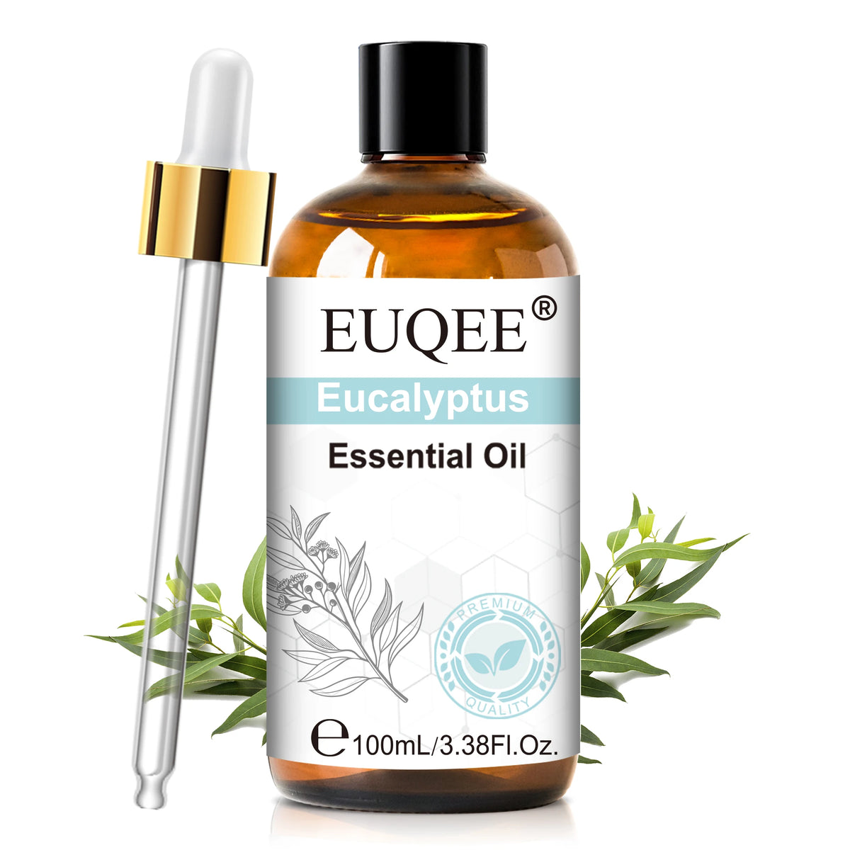 EUQEE 100ml/3.38Fl.Oz Premium Essential Oil For Soap & Candle Making Vanilla Lavender Eucalyptus Cinnamon Lemongrass Aromatherapy Essential Oils For Diffuser