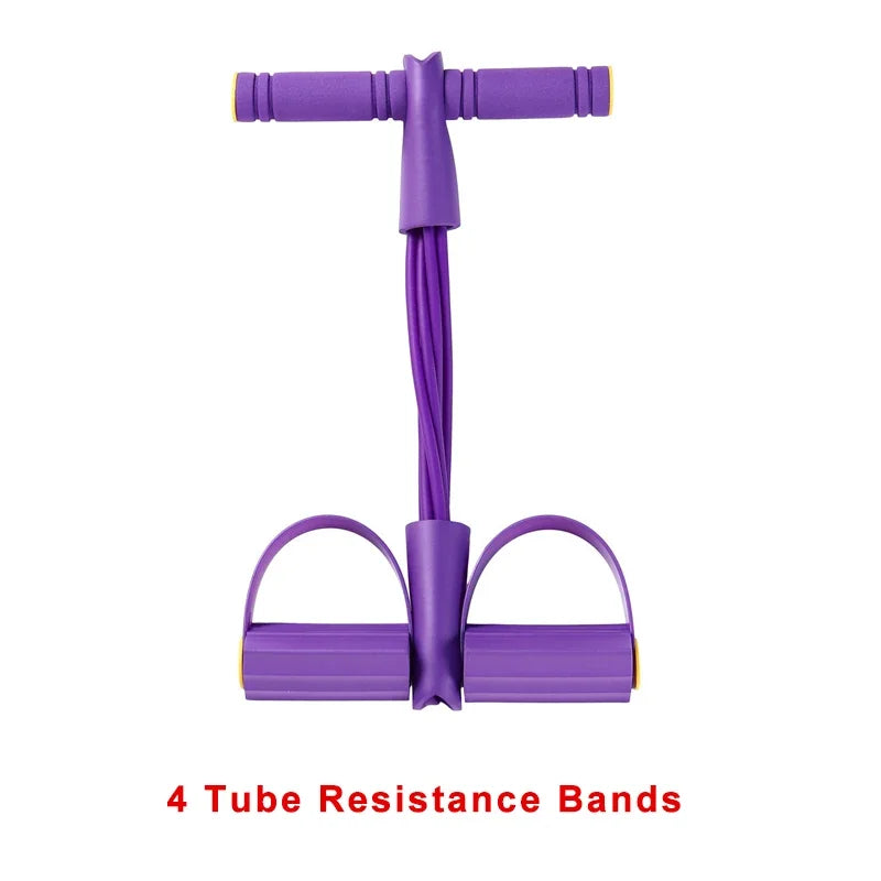 4-Level Resistance Band Tensioner with Non-Slip Handles - Home Fitness Equipment for Abdominal Muscle Training Yoga Abdominal