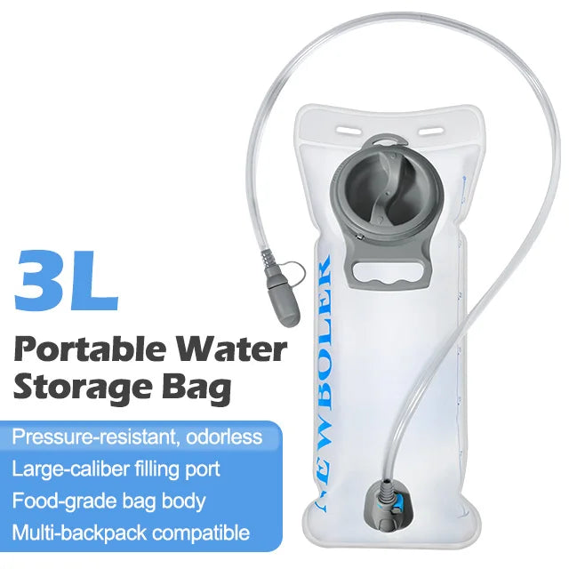 Water Bladder Hydration Backpack 1.5L 2L 3L Large Capacity PEVA Water Bag Reservoir For Run Cycling Hydration Water Storage Bag