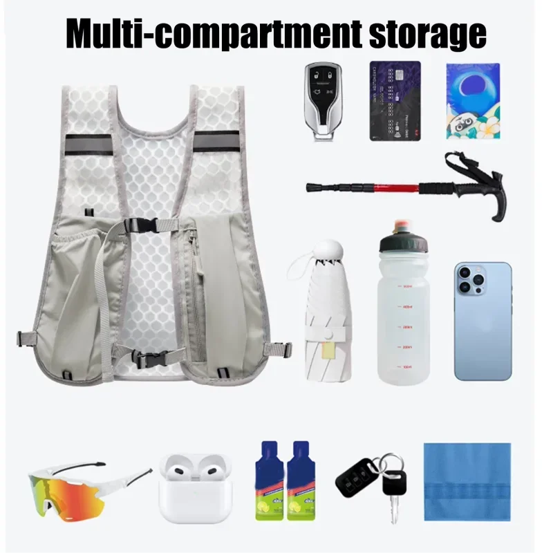 Running Hydrating Vest Backpack Ultralight Hydration Jogging Vest Men Breathable Marathon Bicycle Bag Water Bottle 500ML
