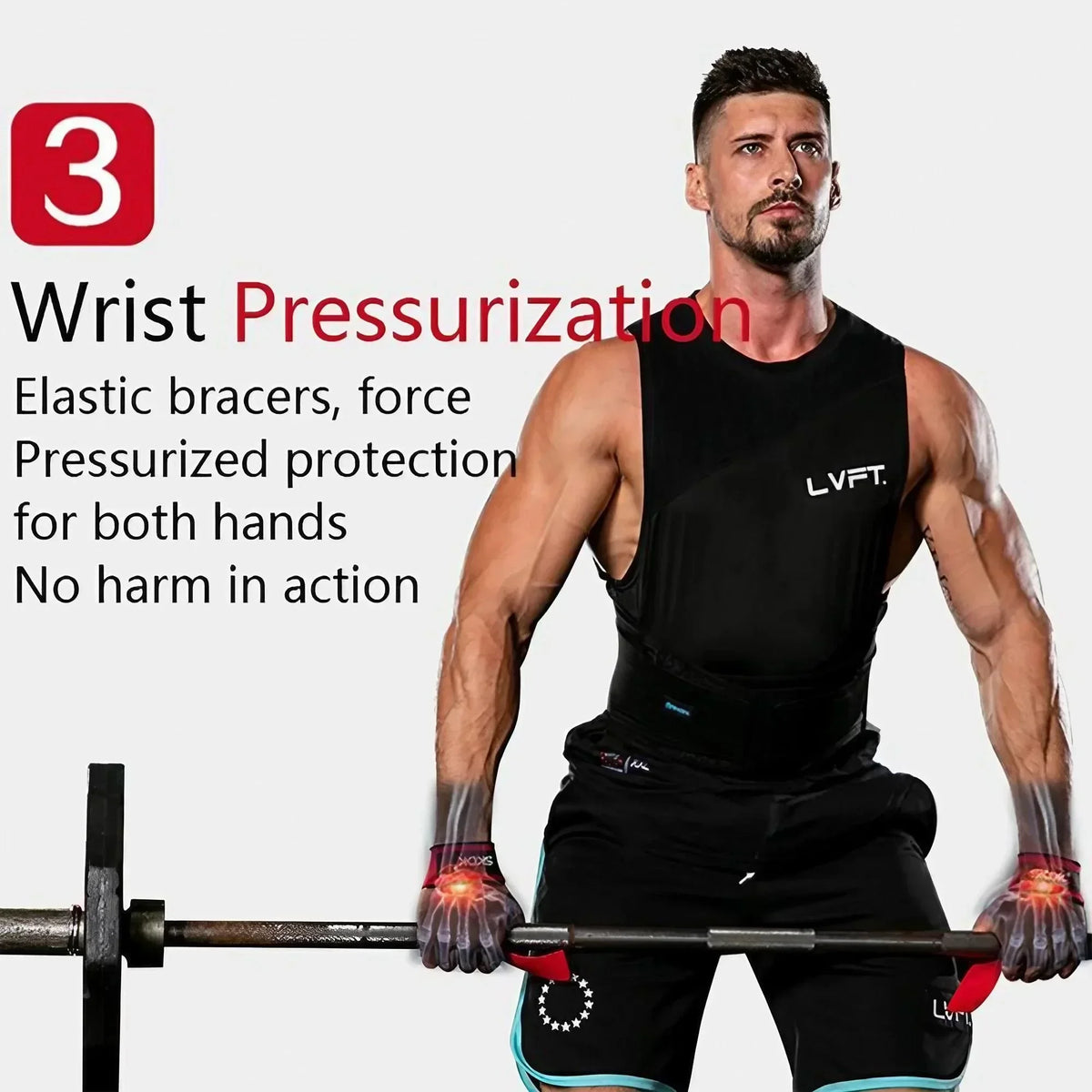 Lifting Straps Wrist Support 5MM Neoprene Padded Weightlifting Grips Anti-Slip Silicone Gym Training Accessories Deadlift Straps Heavy-Duty Double Stitching Fitness Gear For Powerlifting Workout Injury Prevention Universal Eq