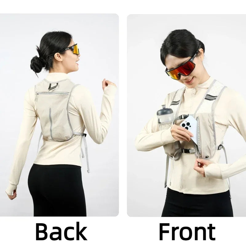 Running Hydrating Vest Backpack Ultralight Hydration Jogging Vest Men Breathable Marathon Bicycle Bag Water Bottle 500ML