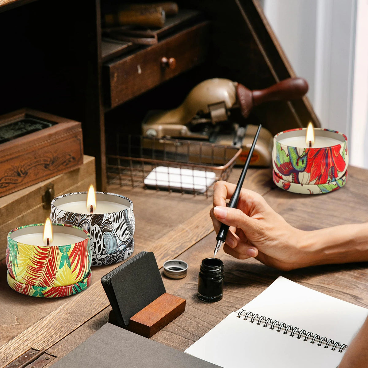 20-piece fragrance candle gift set. Women's fragrance candles, compact portable travel candles. Yoga Mother's Day Valentine's Day birthday gift set. Applicable for Father's Day, Christmas and Halloween. The candles emit a str