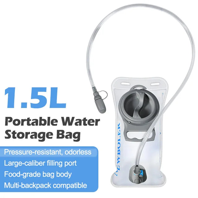 Water Bladder Hydration Backpack 1.5L 2L 3L Large Capacity PEVA Water Bag Reservoir For Run Cycling Hydration Water Storage Bag