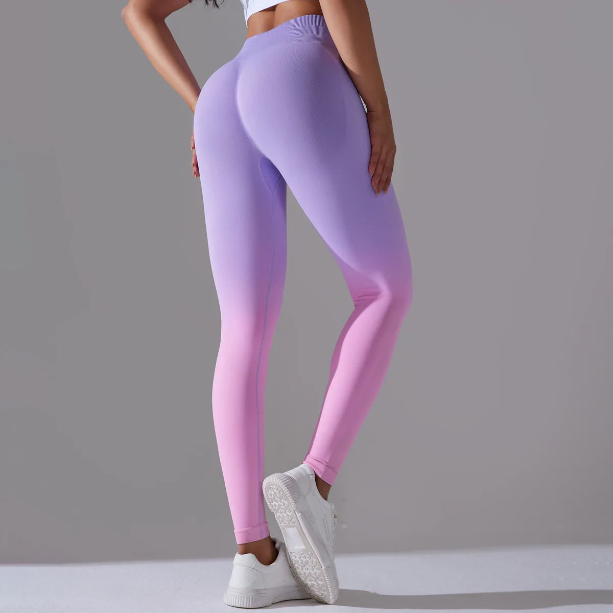 Women's Gradient Seamless Scrunch Leggings – High Waist Yoga & Gym Pants