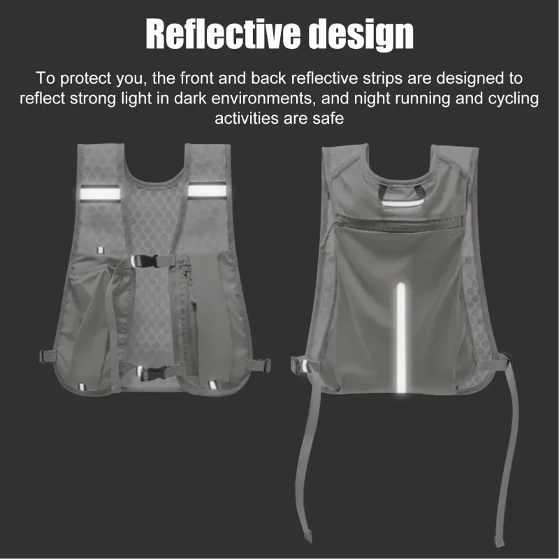 Running Hydrating Vest Backpack Ultralight Hydration Jogging Vest Men Breathable Marathon Bicycle Bag Water Bottle 500ML