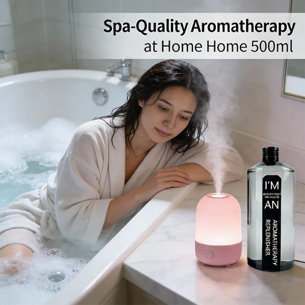 500ML Premium Hotel-Style Fragrance Oil – Fireless Aromatherapy Replenisher for Home & Hotel Diffusers