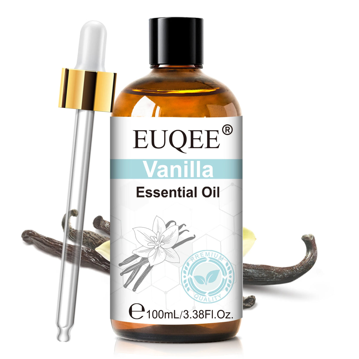 EUQEE 100ml/3.38Fl.Oz Premium Essential Oil For Soap & Candle Making Vanilla Lavender Eucalyptus Cinnamon Lemongrass Aromatherapy Essential Oils For Diffuser