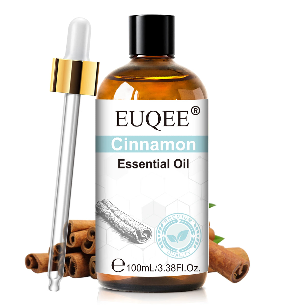EUQEE 100ml/3.38Fl.Oz Premium Essential Oil For Soap & Candle Making Vanilla Lavender Eucalyptus Cinnamon Lemongrass Aromatherapy Essential Oils For Diffuser