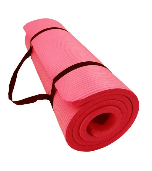 Fitness NBR Yoga Mat Horizontal Eidth 183*61*1CM Multifunctional Solid Color Exercise Mat Super Rebound Soft Non-slip Yoga Mat