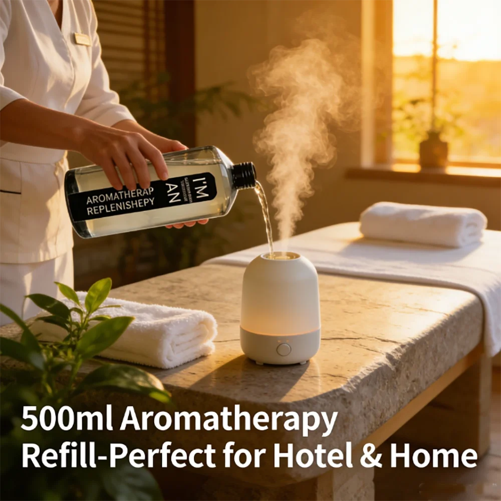 500ML Premium Hotel-Style Fragrance Oil – Fireless Aromatherapy Replenisher for Home & Hotel Diffusers