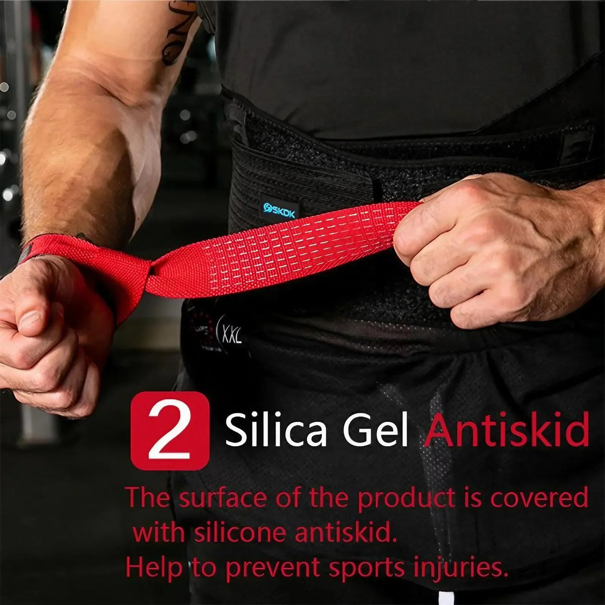 Lifting Straps Wrist Support 5MM Neoprene Padded Weightlifting Grips Anti-Slip Silicone Gym Training Accessories Deadlift Straps Heavy-Duty Double Stitching Fitness Gear For Powerlifting Workout Injury Prevention Universal Eq