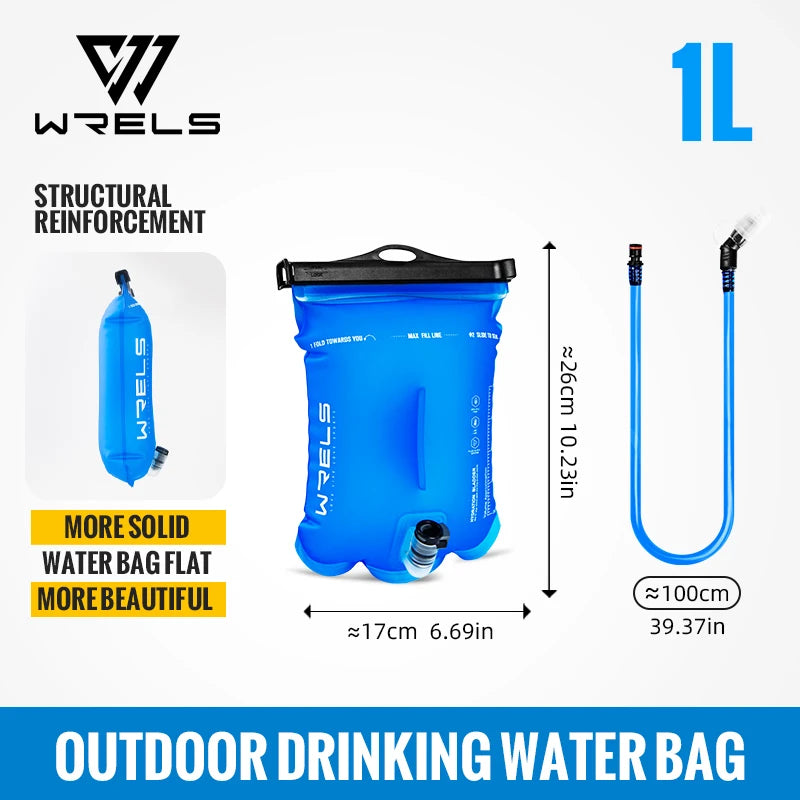 WRELS Sports Water Bladder Hydration Pack Storage Bag BPA Free Portable Food Grade Outdoor Drinking Camping Water Bag